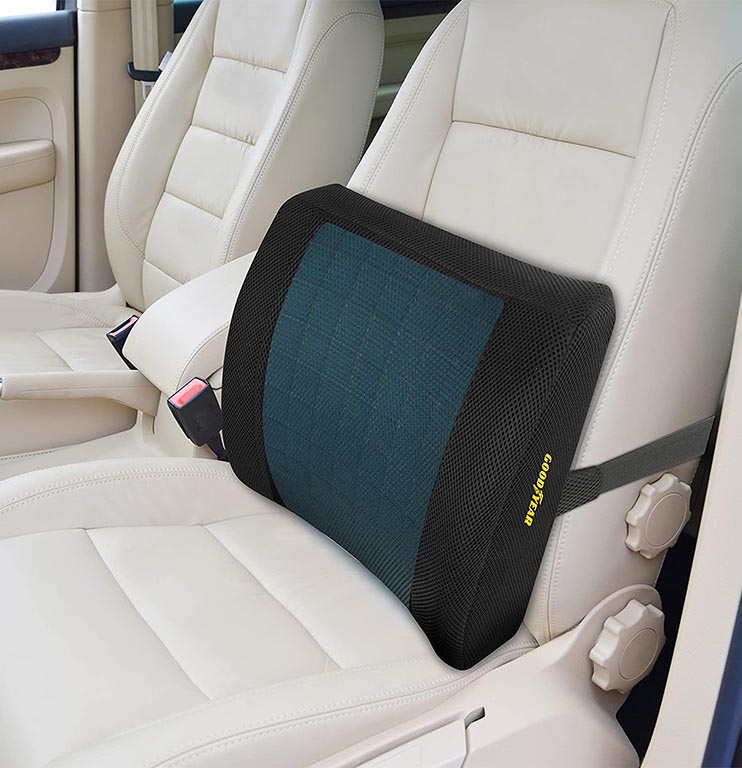 Goodyear GY1238 Seat Cushion with Gel for Car or Office Chair, High Grade  Memory Foam, Non-Slip Bottom