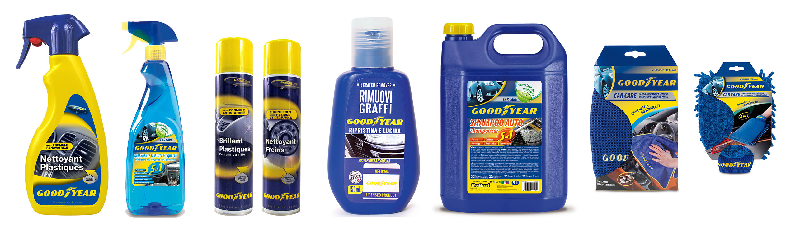 Goodyear Complete Car Cleaning Kit Interior Exterior Tyres Wheel Cockpit  Glass